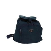 Pre-owned Nylon backpacks Prada Vintage , Blue , Dames