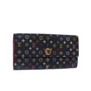 Pre-owned Canvas wallets Louis Vuitton Vintage , Black , Dames