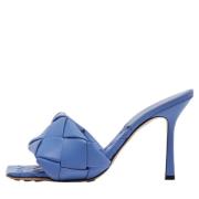 Pre-owned Leather sandals Bottega Veneta Vintage , Blue , Dames