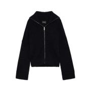 Navy Zip Hals Cardigan Sweater Zadig & Voltaire , Black , Dames