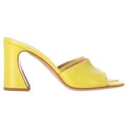 Pre-owned Leather heels Gianvito Rossi Pre-owned , Yellow , Dames