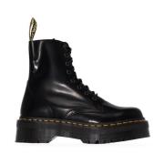 Klassieke Leren Laarzen Dr. Martens , Black , Dames