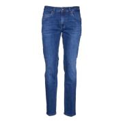 Blauwe Jeans Regular Fit Aw24 Fay , Blue , Heren