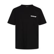 Zwarte Katoenen T-shirt met Iconische Glimlach Barrow , Black , Heren