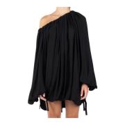 Zijden Zwarte Top Khaite , Black , Dames