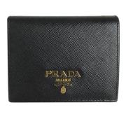 Pre-owned Leather wallets Prada Vintage , Black , Dames