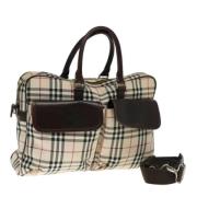 Pre-owned Canvas handbags Burberry Vintage , Brown , Dames