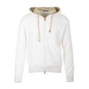 Witte Hooded Jas Gran Sasso , White , Heren