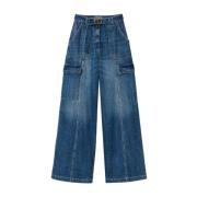 Denim Jeans Set Twinset , Blue , Dames