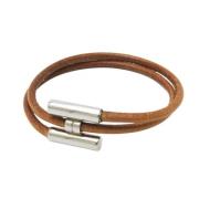 Pre-owned Leather bracelets Hermès Vintage , Brown , Dames