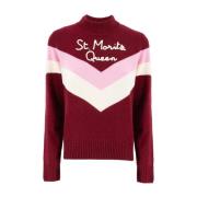 Kasjmier Turtleneck Jumper met Ribgezoomde Zoom MC2 Saint Barth , Red ...