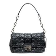 Pre-owned Leather shoulder-bags Dior Vintage , Black , Dames