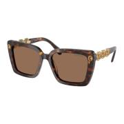 Stijlvolle zonnebril Sk6032 in zwart Swarovski , Brown , Dames