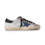 Witte Sneakers met Blauwe Ster Golden Goose , Multicolor , Heren