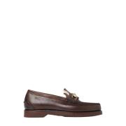 Graanleren Loafers met Hardware Motif visvim , Brown , Heren