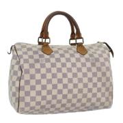 Pre-owned Canvas handbags Louis Vuitton Vintage , White , Dames