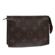 Pre-owned Canvas pouches Louis Vuitton Vintage , Brown , Dames