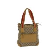 Pre-owned Canvas handbags Gucci Vintage , Beige , Dames