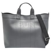 Pre-owned Leather handbags Burberry Vintage , Gray , Heren