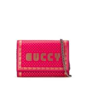 Pre-owned Leather shoulder-bags Gucci Vintage , Pink , Dames