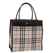 Pre-owned Canvas handbags Burberry Vintage , Beige , Dames