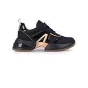 Zwarte Plateau Sneakers met Gouden Details Alexander Smith , Black , D...