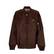 Gewatteerde Bomberjack in Java Brown Obey , Brown , Dames