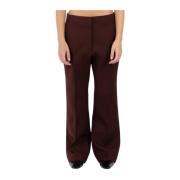 Bruine wollen broek Jil Sander , Brown , Dames