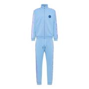 Veelzijdig Tracksuit Set met Uniek Badge Carlo Colucci , Blue , Heren