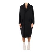 Zwarte wollen jas MM6 Maison Margiela , Black , Dames