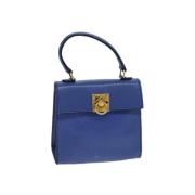 Pre-owned Leather handbags Celine Vintage , Blue , Dames