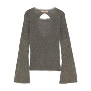 Stijlvolle Sweater Set Twinset , Gray , Dames