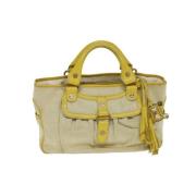 Pre-owned Canvas handbags Celine Vintage , Beige , Dames