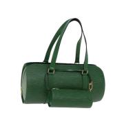 Pre-owned Leather handbags Louis Vuitton Vintage , Green , Dames