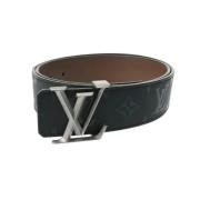 Pre-owned Leather belts Louis Vuitton Vintage , Black , Heren