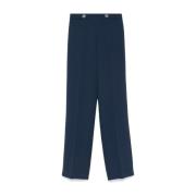 Blauwe Broek Set Twinset , Blue , Dames