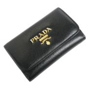 Pre-owned Leather wallets Prada Vintage , Black , Dames