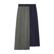 Asymmetrische wollen en satijnen midi-rok Max Mara Weekend , Multicolo...