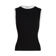 TOP SM Zwart WIT Vivos Karl Lagerfeld , Black , Dames