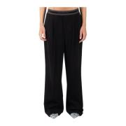 Zwarte wollen broek Ak0826 Acne Studios , Black , Dames