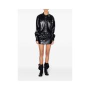 Zwarte Kunstleren Jurk Isabel Marant Étoile , Black , Dames