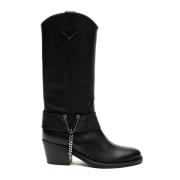 Zwarte Venice Texano Laarzen Via Roma 15 , Black , Dames