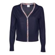 Blauw Gestreepte Zijden Rand Vest PS By Paul Smith , Blue , Dames