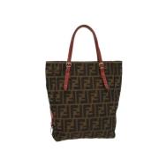 Pre-owned Canvas handbags Fendi Vintage , Brown , Dames