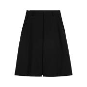 Zwarte Midi-rok Ami Paris , Black , Dames