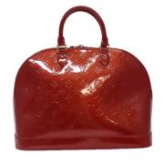 Pre-owned Leather handbags Louis Vuitton Vintage , Red , Dames