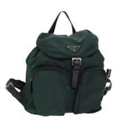 Pre-owned Nylon backpacks Prada Vintage , Green , Dames