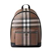 E-canvas Jett Rugzak met Handtekening Check Motief Burberry , Brown , ...