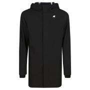 Veelzijdige Bonded Parka voor Tussenseizoenen K-Way , Black , Heren