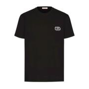 Stijlvol T-shirt met uniek ontwerp Valentino Garavani , Black , Heren